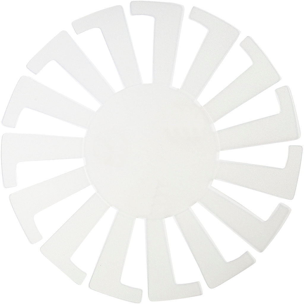 Creativ Company Korbflechtschablone, H: 8 cm, T 14 cm, transparent, 10 Stück 1 Box