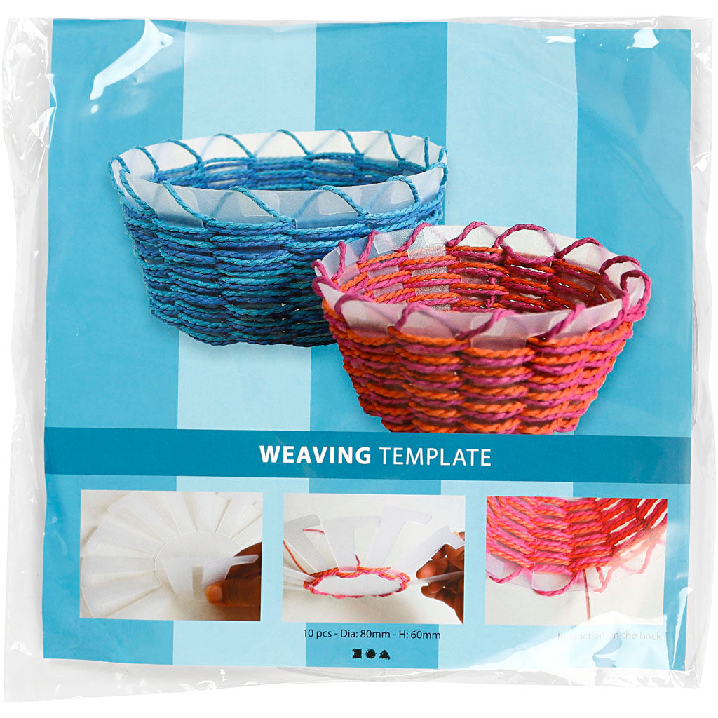 Creativ Company Korbflechtschablone, H: 6 cm, T 8 cm, transparent, 10 Stück 1 Box