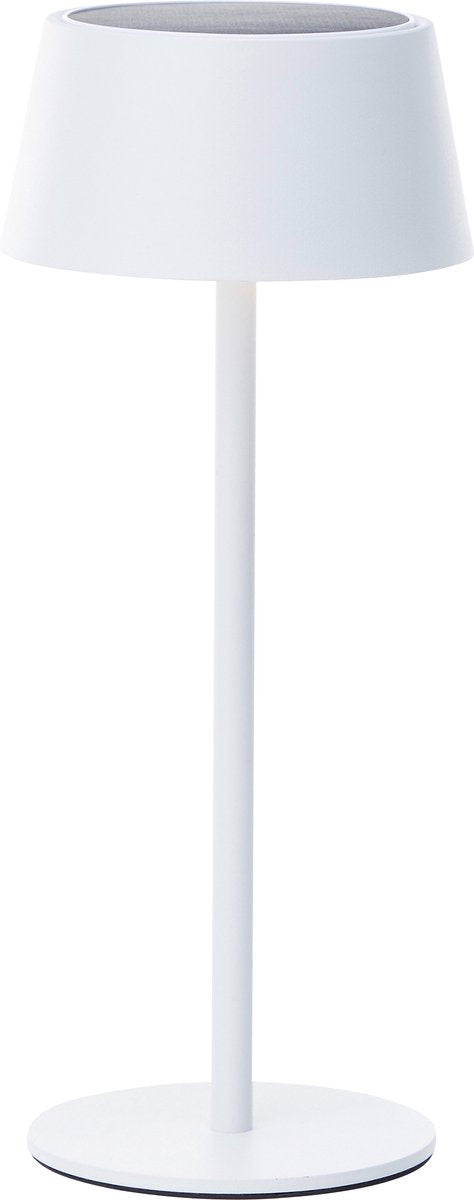 Brilliant Picco – wiederaufladbare Solar-Tischlampe – für den Außenbereich – LED 4 W 3000 K – 3 Stufen dimmbar – IP44 – Weiß