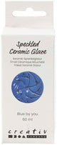 Creativ Company gesprenkelte Keramikglasur, 999-1060 °C, deckend, blau von Ihnen, 60 ml 1 Flasche