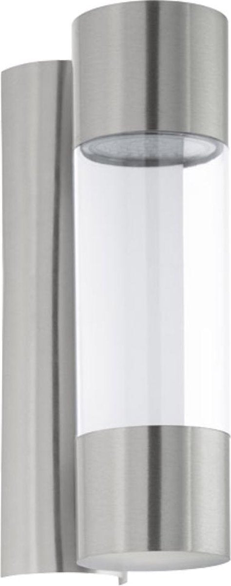 Eglo Robledo - Außenbeleuchtung - IP44 - Wandleuchte - 2 Lichter - Edelstahl - transparent