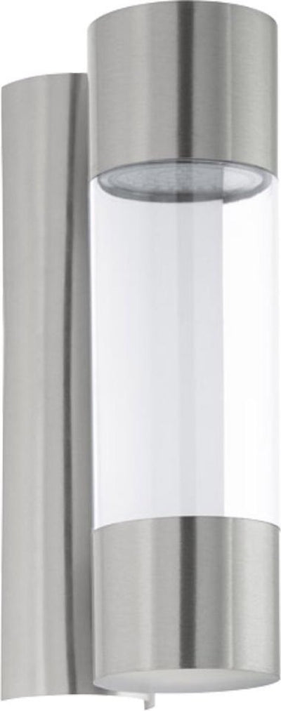 Eglo Robledo - Außenbeleuchtung - IP44 - Wandleuchte - 2 Lichter - Edelstahl - transparent