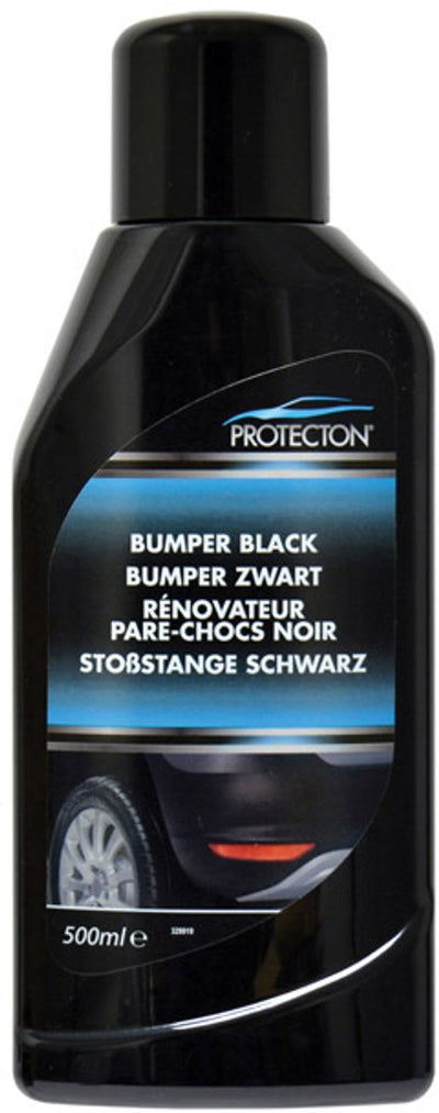 Protecton Bumper Black – stellt den ursprünglichen Glanz wieder her – intensiviert die Farbe – für Kunststoffstoßstangen, Spoiler, Außenspiegelgummi – 500 ml