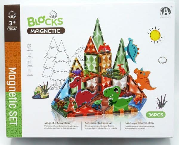 Jonotoys magnetisches Bauset mit Dino-Figuren