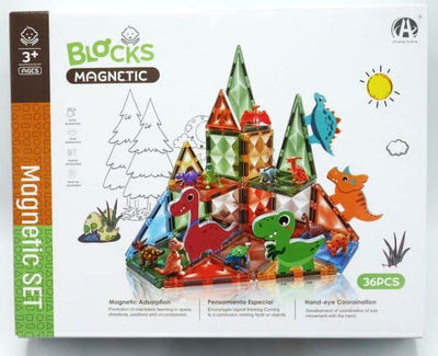 Jonotoys magnetisches Bauset mit Dino-Figuren
