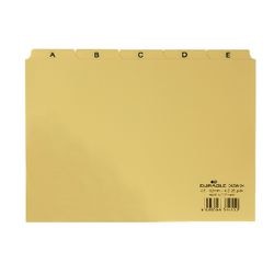 Alphabetischer Registerindex, langlebig, A5, 14,8 x 21 cm, Register 40 mm, gelb