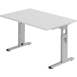 Schreibtisch gerade höhenverstellbar C-Bein Walnuss 1200x800x680-760mm