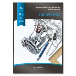 Milliliterpapier Gelro Mid101 80 g m2 A3 blau mm-cm
