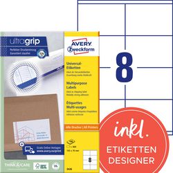 Universelle Etiketten Avery Zweckform 3426 105x70mm weiß