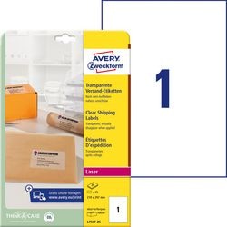 Adressetiketten Avery Zweckform transparent 25 Stück