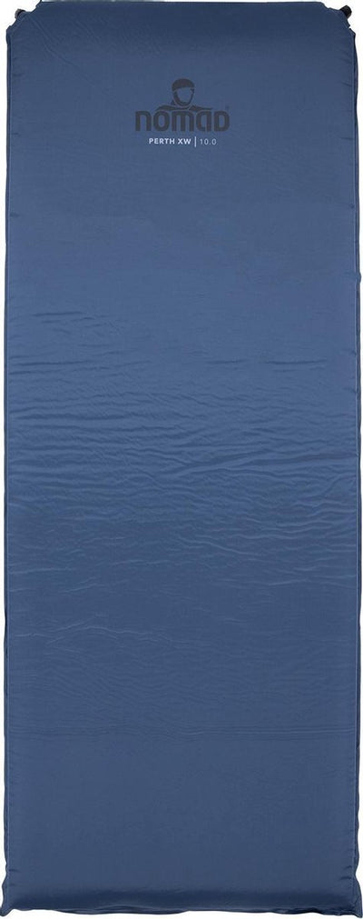 Nomad® perth xw 10.0 | Isomatte selbstaufblasend | 198x76 | 10 cm Dicke | dunkelblau | Komfortball-Camping | extra breit | inkl. Abdeckung