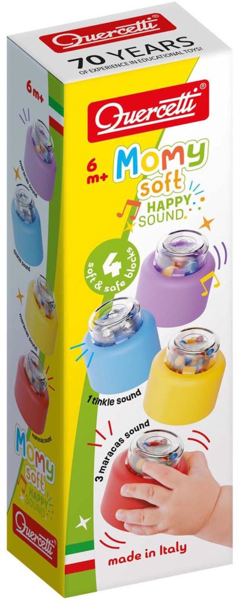 Quercetti Momy Soft Building Blocks mit Sound, 4dlg.