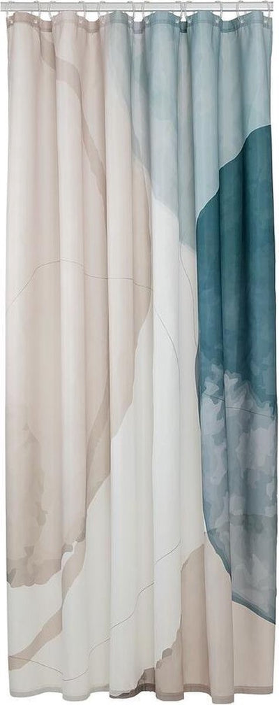 Sealskin Earth – Duschvorhang 180 x 200 cm – Polyester – dunkelgrün, gebrochenes Weiß