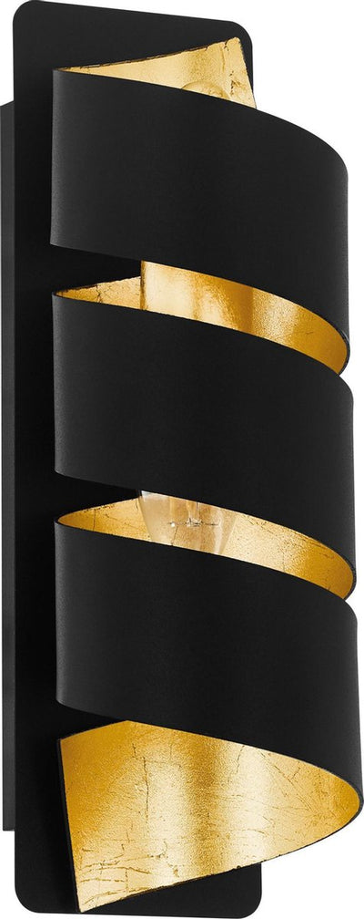 Eglo Elizondo Wandleuchte – E14 – 27 cm – Schwarzgold