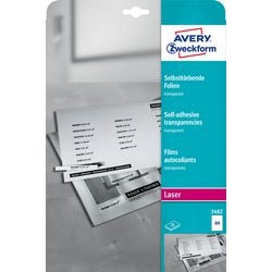 Selbstklebende Folie Avery Zweckform A4 transparent