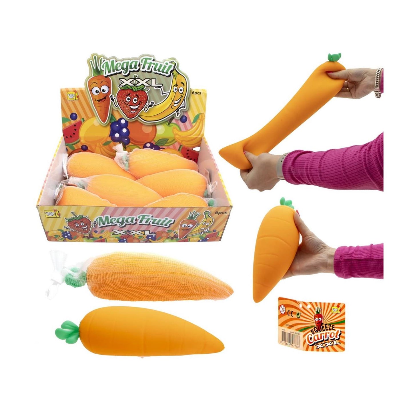 Squeeze XXL Karotte 28cm 360gr 6 Stück
