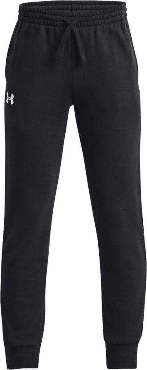 Under Armour ua Rival Fleece Joggers-Blk Jungen-Sporthose – Schwarz – Weiß
