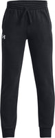 Under Armour ua Rival Fleece Joggers-Blk Jungen-Sporthose – Schwarz – Weiß