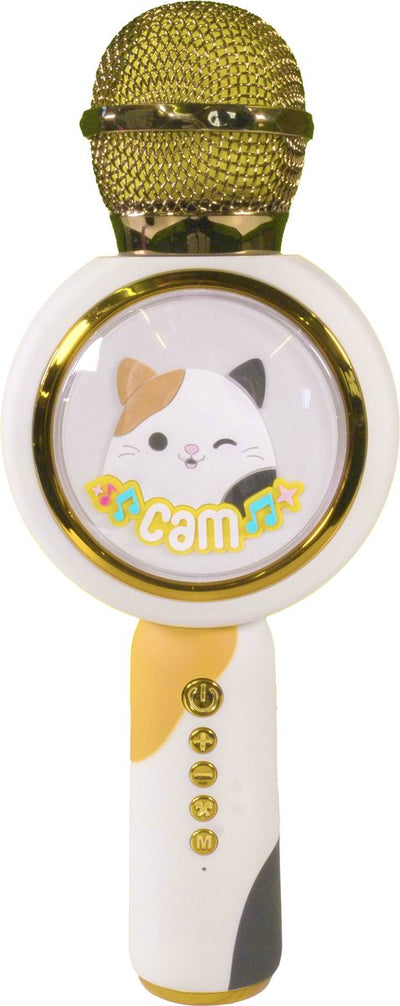 OTL Technologies Squishmallows – Kamera – kabelloses Karaoke-Mikrofon für Kinder – beleuchtetes LED-Display – Lautsprecher – Sprachverzerrung