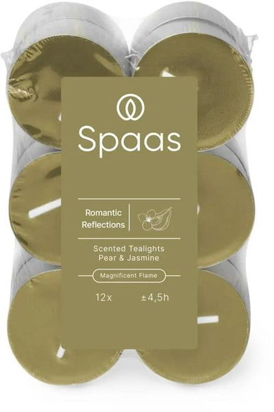 Spaas 1074080 – 12 Duft-Teelichter – romantische Reflexionen | 10 Stück