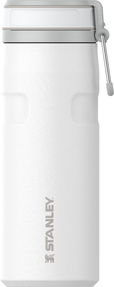 Stanley Twist Flip 2.0 Wasserflasche mit Drehverschluss mit Feder 0,47 l – 10 Stunden kalt – 2 Tage kalt mit Eis – Edelstahl-Trinkflasche – BPA-frei – auslaufsicher – spülmaschinenfest – Schwarz
