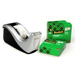 Spender C60-ST4 Silber Scotch + 4 Rollen Magic Tape 19mmx33m