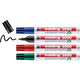 Permanentmarker 3000 edding 1,5-3 mm Rundspitze blau, schwarz, rot, grün 4 Stück