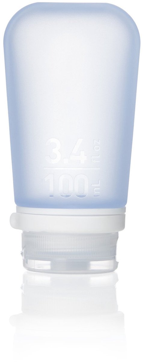 Human Gear – gotoob+ – groß – 100 ml – blau – Reiseflasche – Flachmann – leicht – auslaufsicher – wiederverwendbar