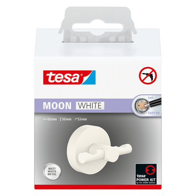 Tesa 1073532 – mondweißer Bademantelhaken weiß | 1 Stk