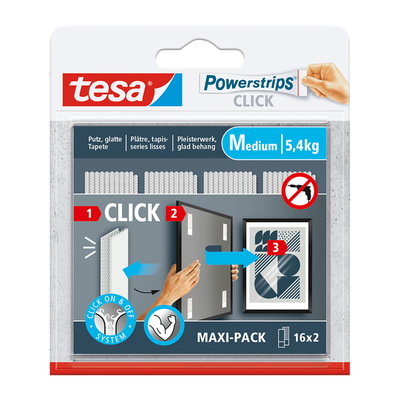 Tesa 1074179 - Steckdosenleisten Click 16x2 m | 6 Stück