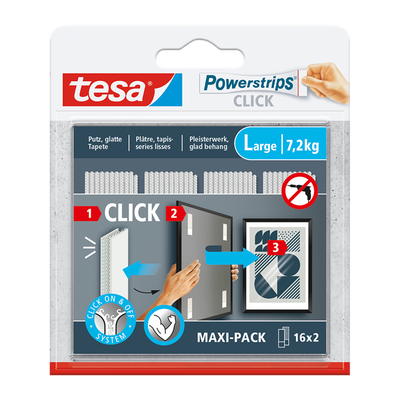 Tesa 1074181 - Steckdosenleisten Click 16x2 l | 6 Stück