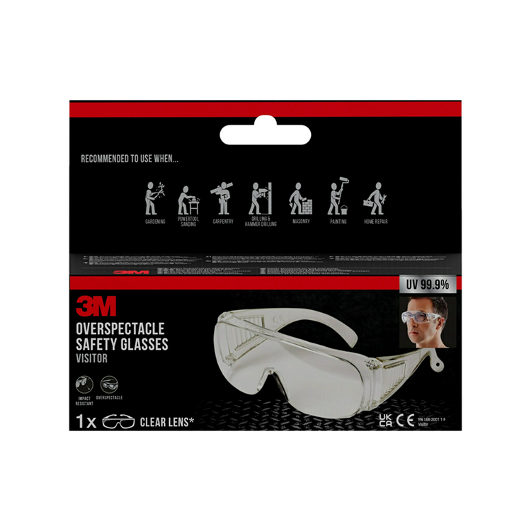 3m 1062062 - Besucher-Overz-Schutzbrilletransparent viscc1 | 3 Stück