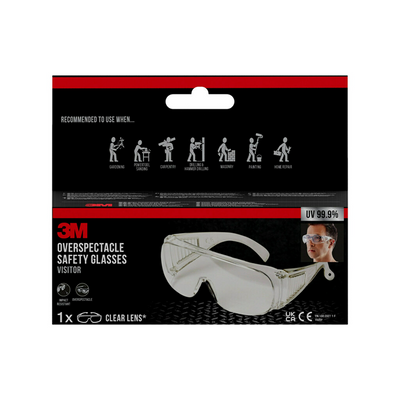 3m 1062062 - Besucher-Overz-Schutzbrilletransparent viscc1 | 3 Stück