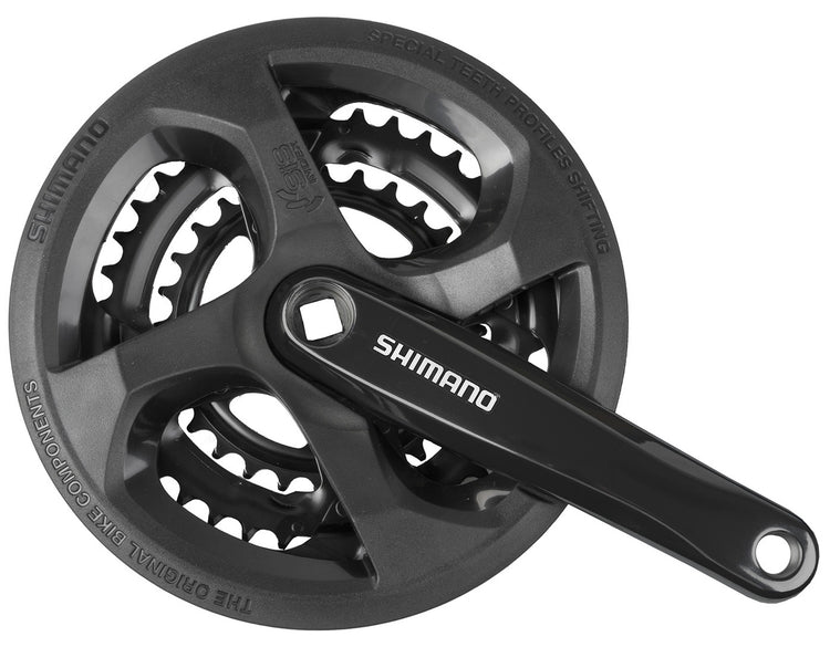 Shimano Kurbel FC-TY301 48x38x28t -4mm 170 mm 6-8 Geschwindigkeit Schwarz