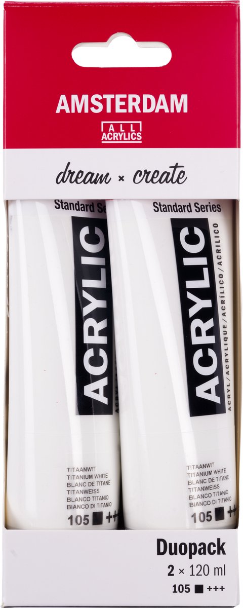 Amsterdam Standard-Serie, Titanweiß, Duo-Pack | 2 x 120 ml