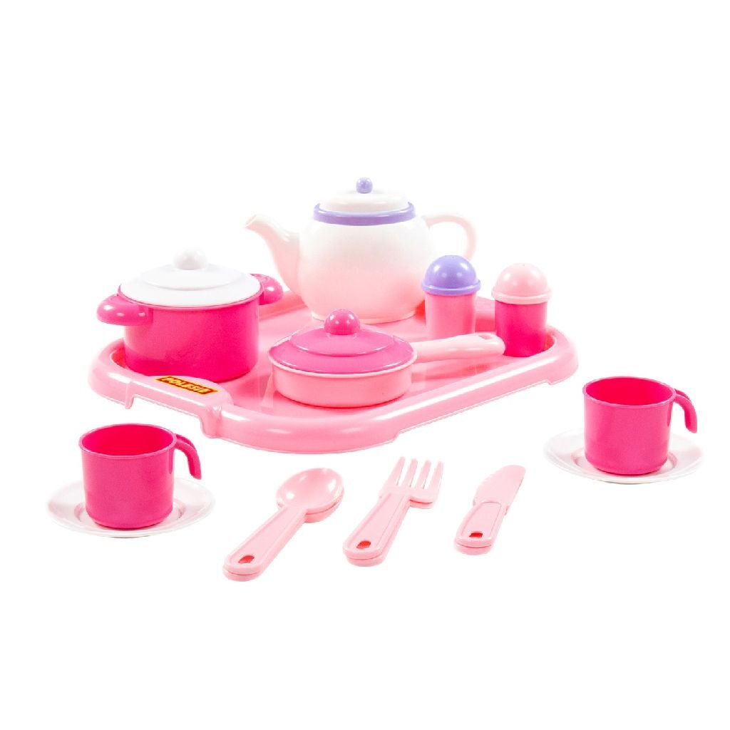 Polesie Polesie Crockery Set 19-Stück Pink White