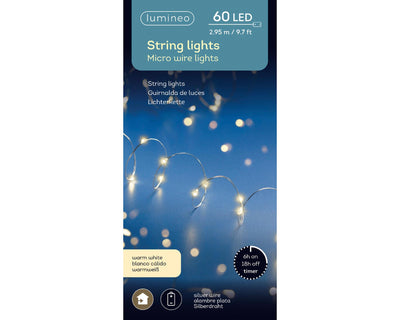Lumineo Lichterkette 60 LED warmweiß