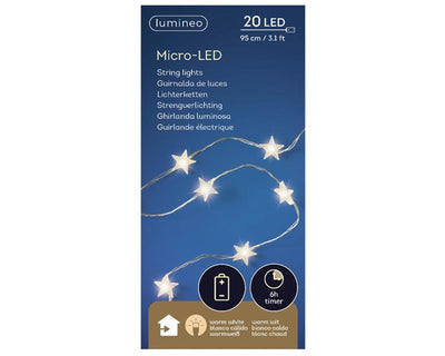 Lumineo micro LED-Beleuchtungsstern 95cm 20l