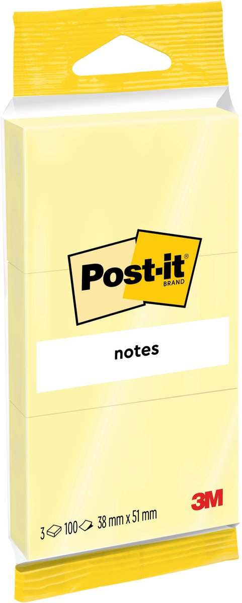 Post-it-Notizblock Notizen 6810 38x51mm Kanariengelb 3 Stück