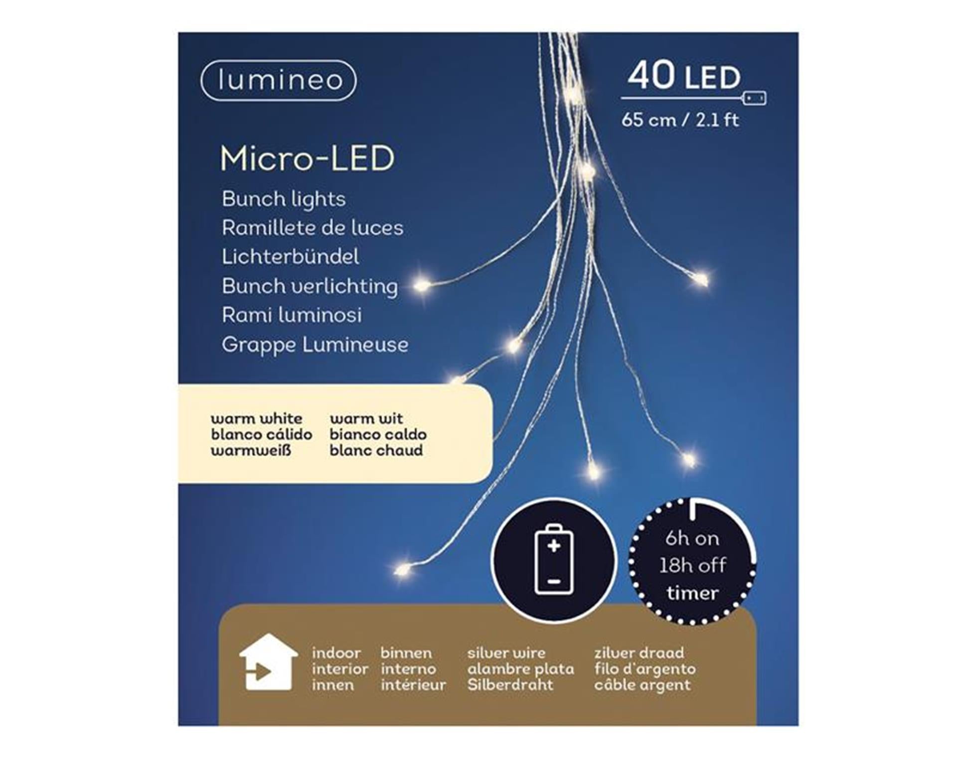 Lumineo Kaskadenbeleuchtung 40LED warmweiß