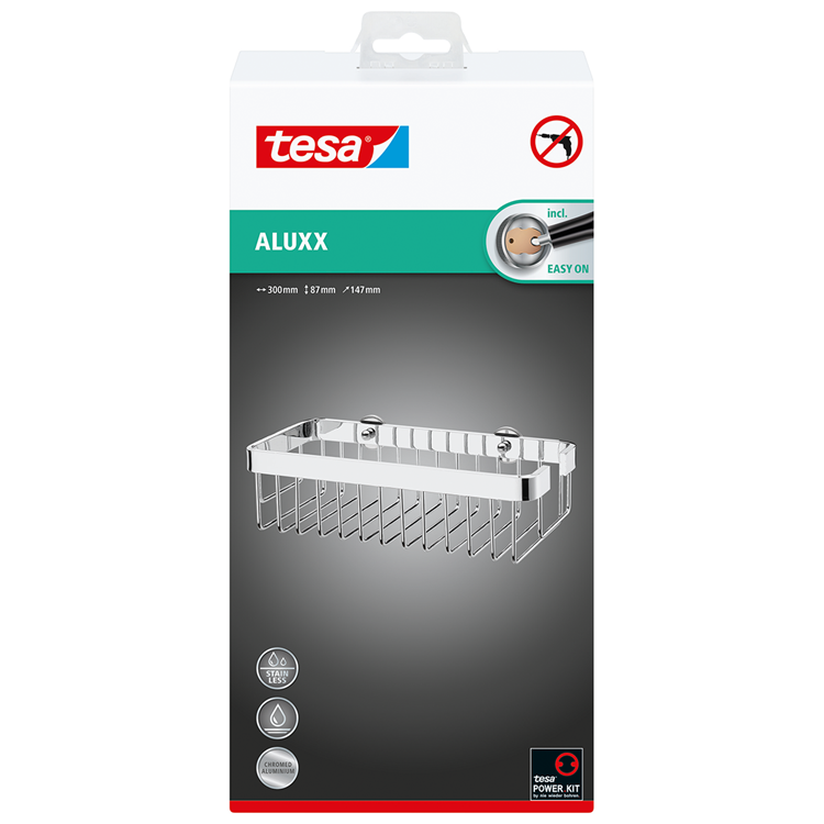 Tesa 1063233 - aluxx Duschregal einzeln | 1 Stk