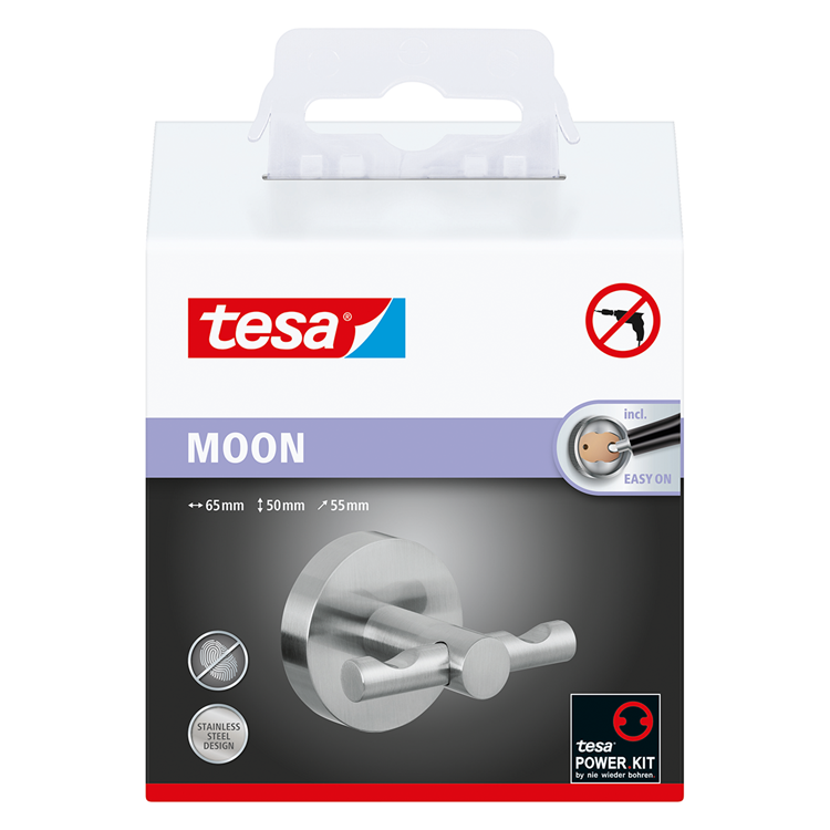 Tesa 1061429 – Bademantelhaken Moon | 1 Stk