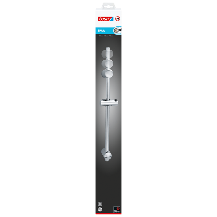 Tesa 1062571 – verstellbares Spa-Duschset. 705mm | 1 Stk