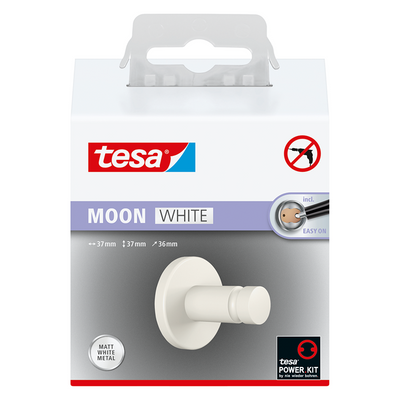 Tesa 1073533 - Moon White Handtuchhaken weiß | 1 Stk