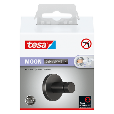 Tesa 1072307 – Moon Graphite Handtuchhaken | 2 Stk