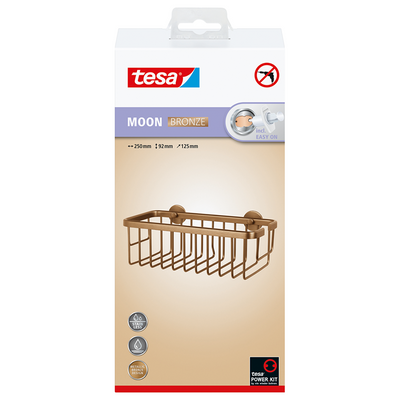 Tesa 1072317 – Moon Bronze Duschkorb einzeln | 2 Stk