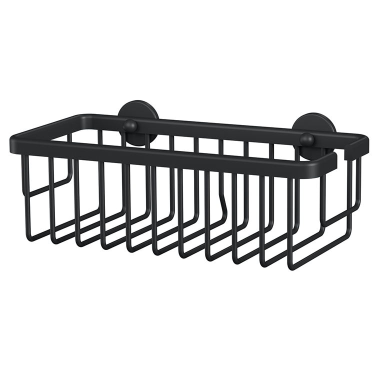 Tesa 1072288 – aluxx black Duschregal einzeln schwarz | 2 Stk