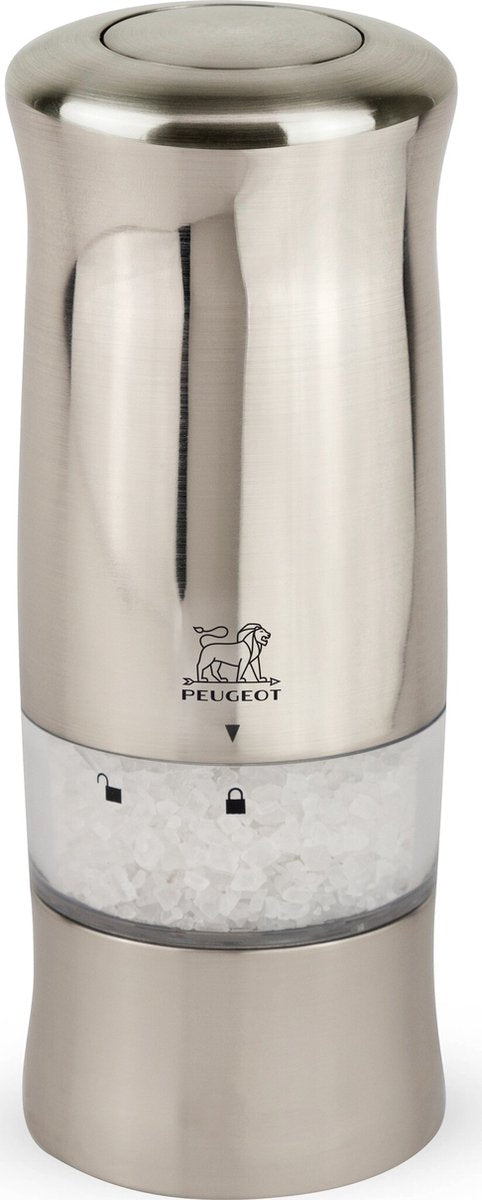 Peugeot Zeli elektrische Salzmühle 14 cm – Edelstahl – mit Beleuchtung