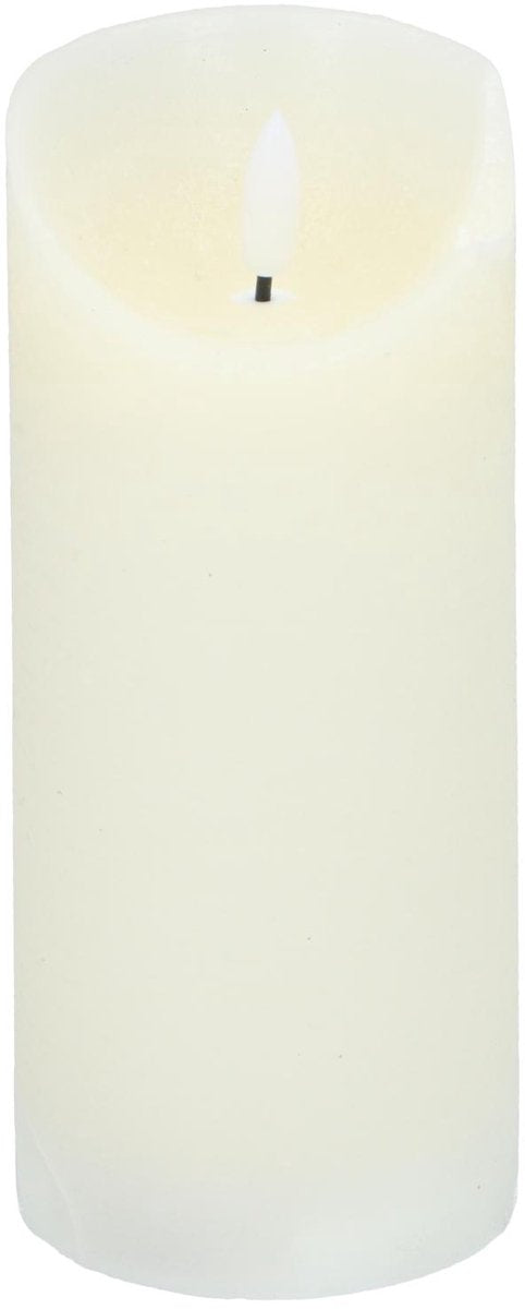Arti casa LED-Kerze – bewegliche Flamme – 7 x 16 cm – weiß