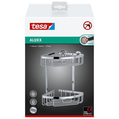 Tesa 1063231 - aluxx Eckduschregal | 1 Stk